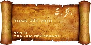 Sipos Jázmin névjegykártya